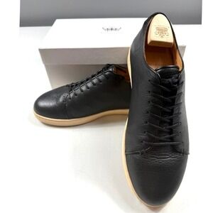 Crown Northampton Harlestone Hand Stitch Black Grained Leather Sneakers Mens 12